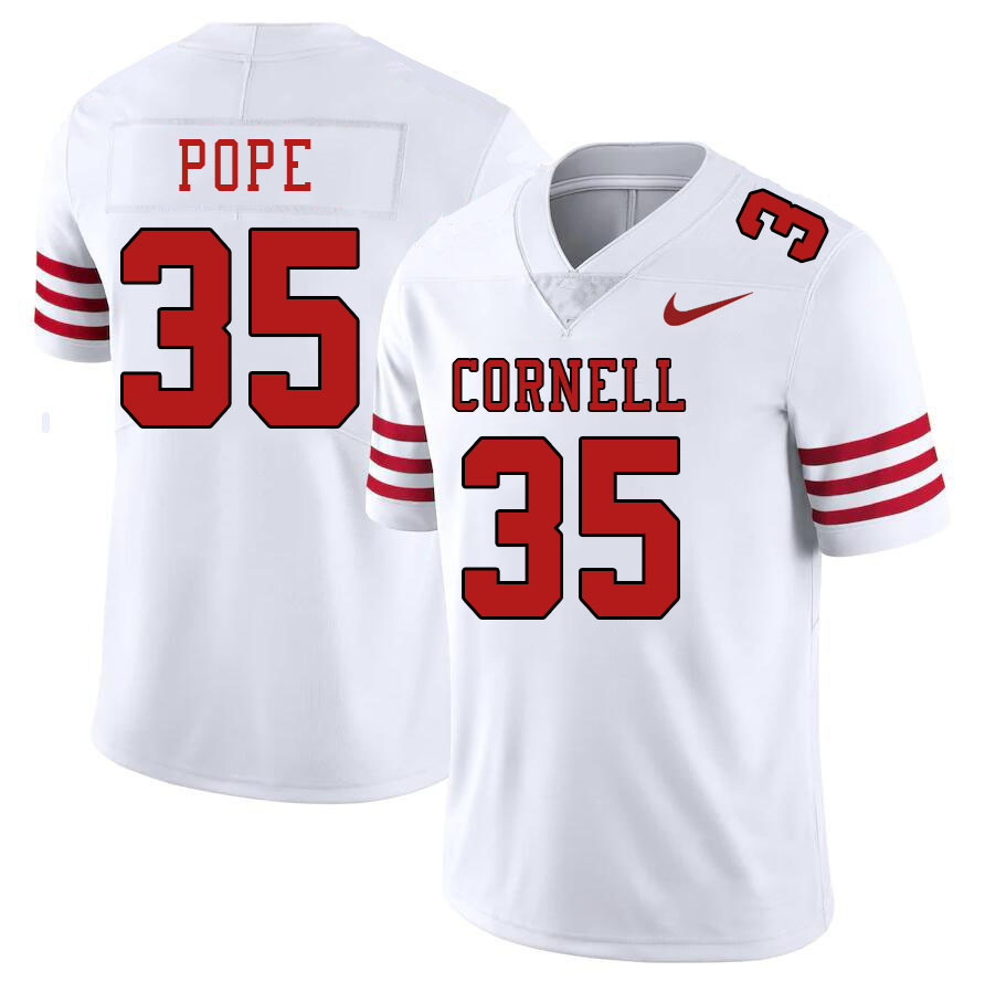 Men-Youth #35 Ean Pope Cornell Big Red 2023 College Football Jerseys Stitched Sale-White
